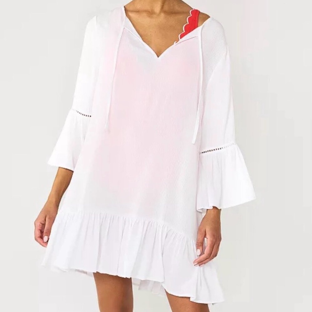 Draper James White Swimsuit Coverup Dress